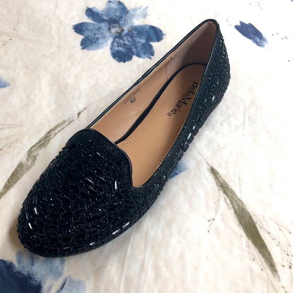 Bella Marie Shoes - *Final Price Bella Marie Black Beaded Flats Brand New Size 6.5